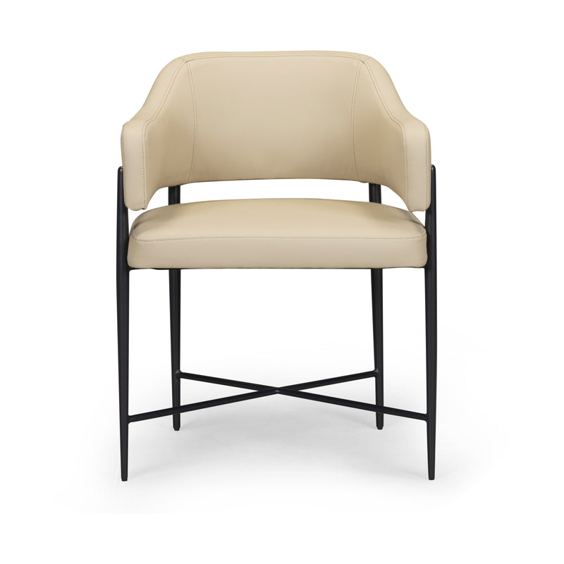 Sezanne Contract-Grade Vegan Leather Dining Chair - Taupe
