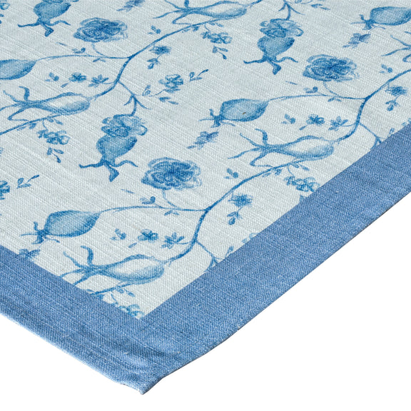 Dolce Natural Cotton Table Cloth - Baby Blue / 70" x 120"