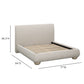 Rayne Textured Fabric Bed - Cream