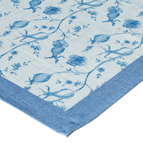 Dolce Natural Cotton Table Cloth - Baby Blue / 70" x 140"