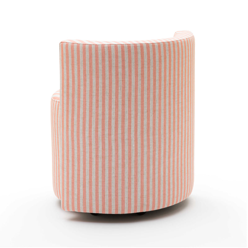 Alyssa Rolling Desk Chair - Pink Stripes