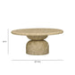 Cynthia 36" Concrete Indoor/Outdoor Coffee Table - Light Emperador Marble