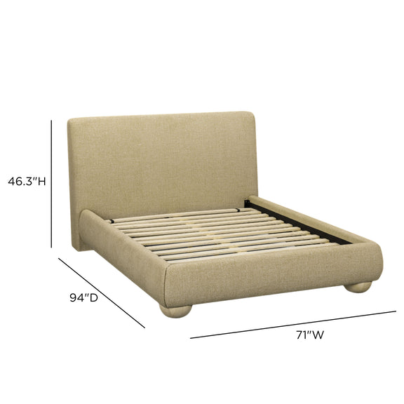 Rayne Textured Fabric Bed - Honey