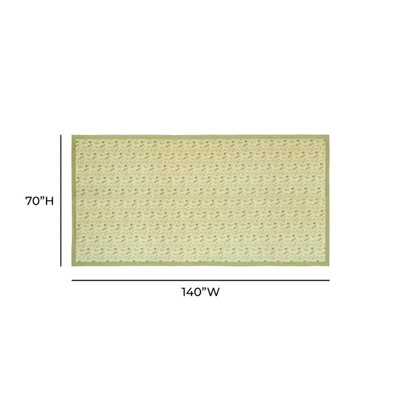 Dolce Natural Cotton Table Cloth - Olive Green / 70" x 140"