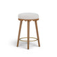 Oodle Performance Vegan Mohair Bar and Counter Stool - Cream / Light Walnut / Counter Height