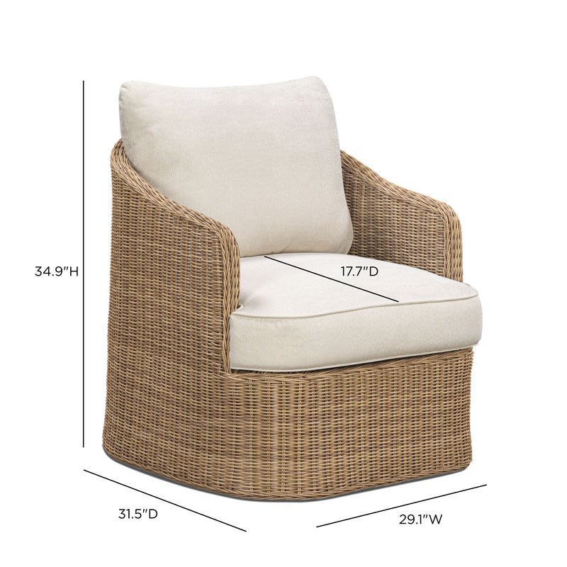 Axel Boucle Outdoor Accent Chair - Cream