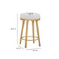Oodle Performance Vegan Mohair Bar and Counter Stool - Cream / Natural Ash / Counter Height