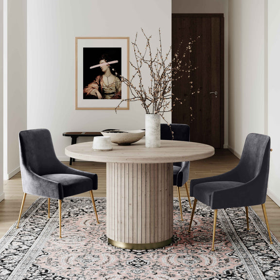 Beatrix Performance Velvet Dining Chair - Grey