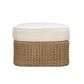 Axel Boucle Outdoor Ottoman - Cream