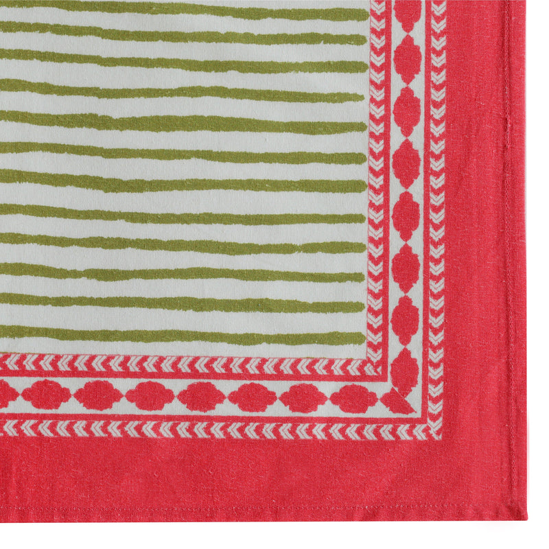 Crissy Cotton Canvas Printed Napkins - Set of 4 - Pink