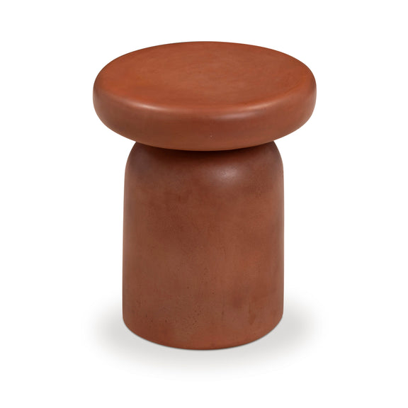 Lydia Concrete Indoor/Outdoor Side Table - Red
