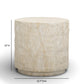 Roxanne Faux Travertine Indoor/Outdoor Concrete Side Table