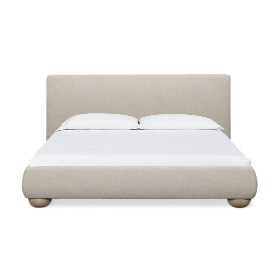 Rayne Textured Fabric Bed - Cream