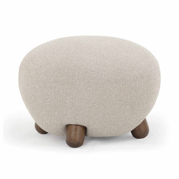 Pucker Ottoman - Warm Grey