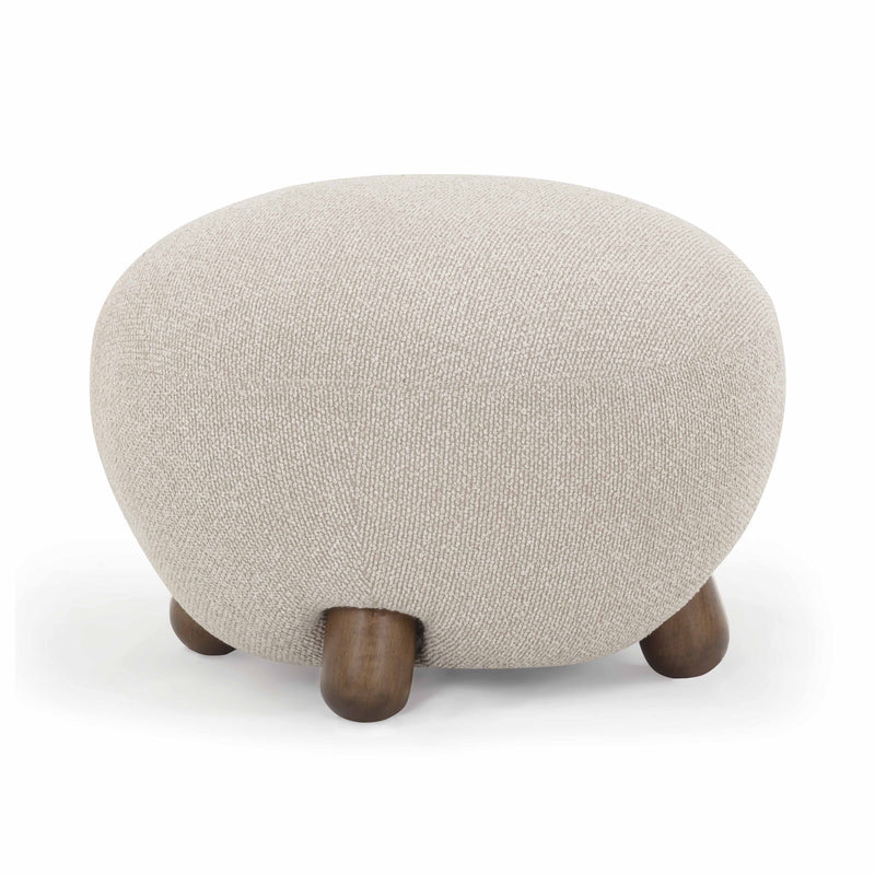 Pucker Ottoman - Warm Grey