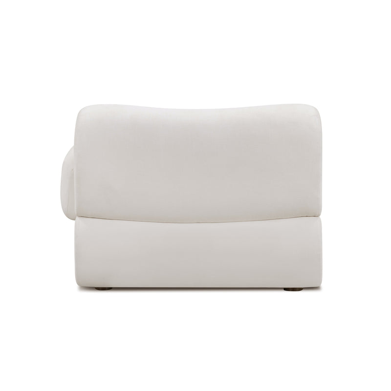 Zenith Contract-Grade Upcycled Fabric Corner Chair - Cream / RAF