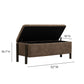 Abby 52" Nubby Fabric Storage Bench - Brown