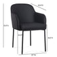Sydney Performance Vegan Leather Armchair - Set of 2 - Black