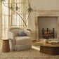 Pamela Tasseled Lounge Accent Chair - Tan