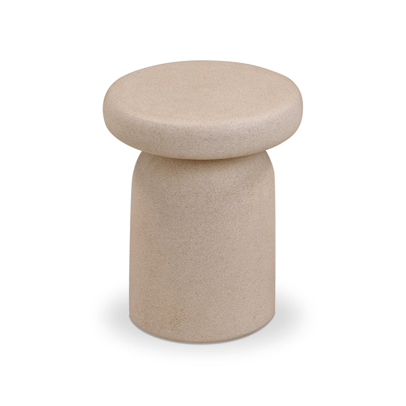 Lydia Concrete Indoor/Outdoor Side Table - Cream
