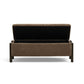 Abby 52" Nubby Fabric Storage Bench - Brown