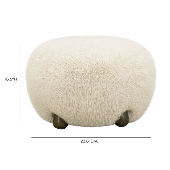 Pucker Ottoman - Natural