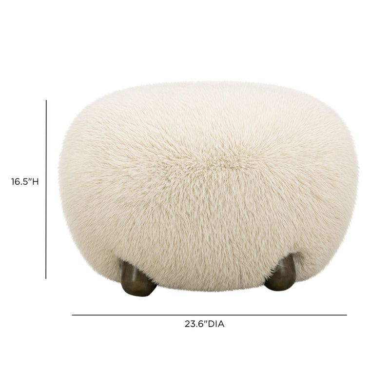 Pucker Ottoman - Natural