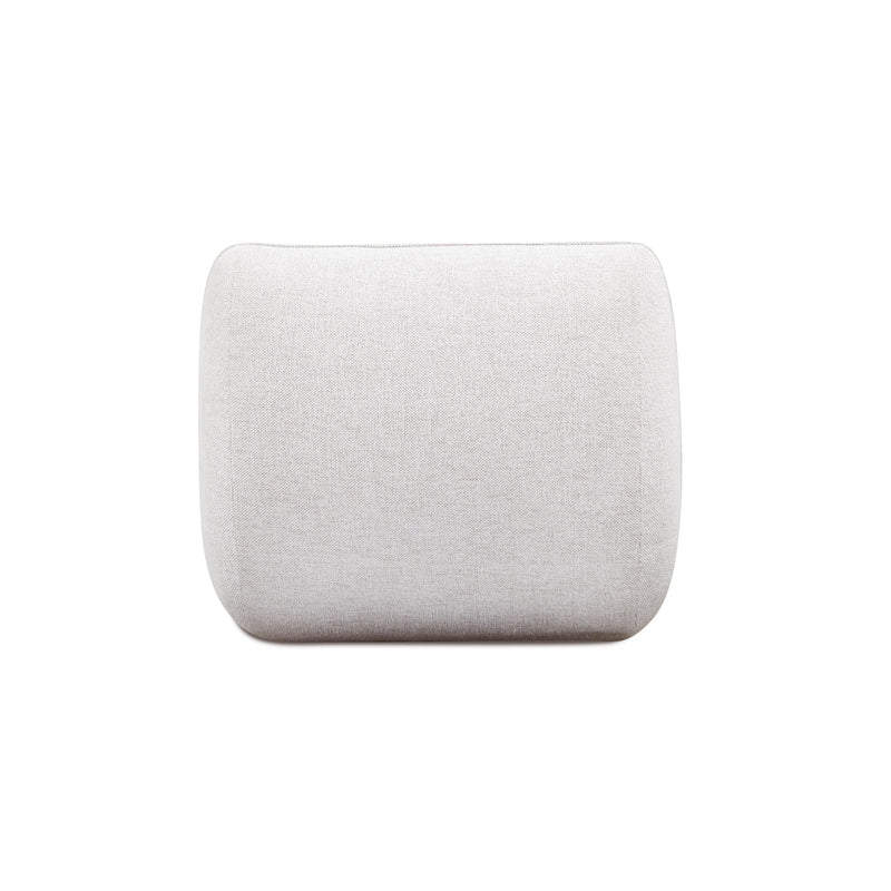 Arezza Stone White Contract-Grade Basketweave Chenille Armless Chair