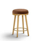 Oodle Performance Vegan Mohair Bar and Counter Stool - Bronze / Natural Ash / Counter Height