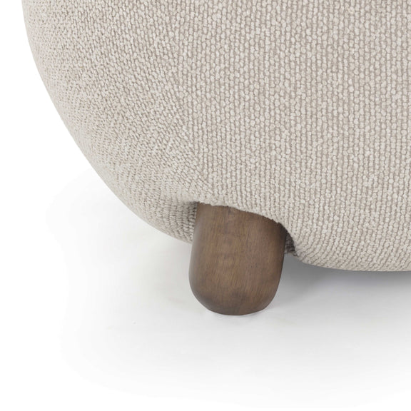 Pucker Ottoman - Warm Grey