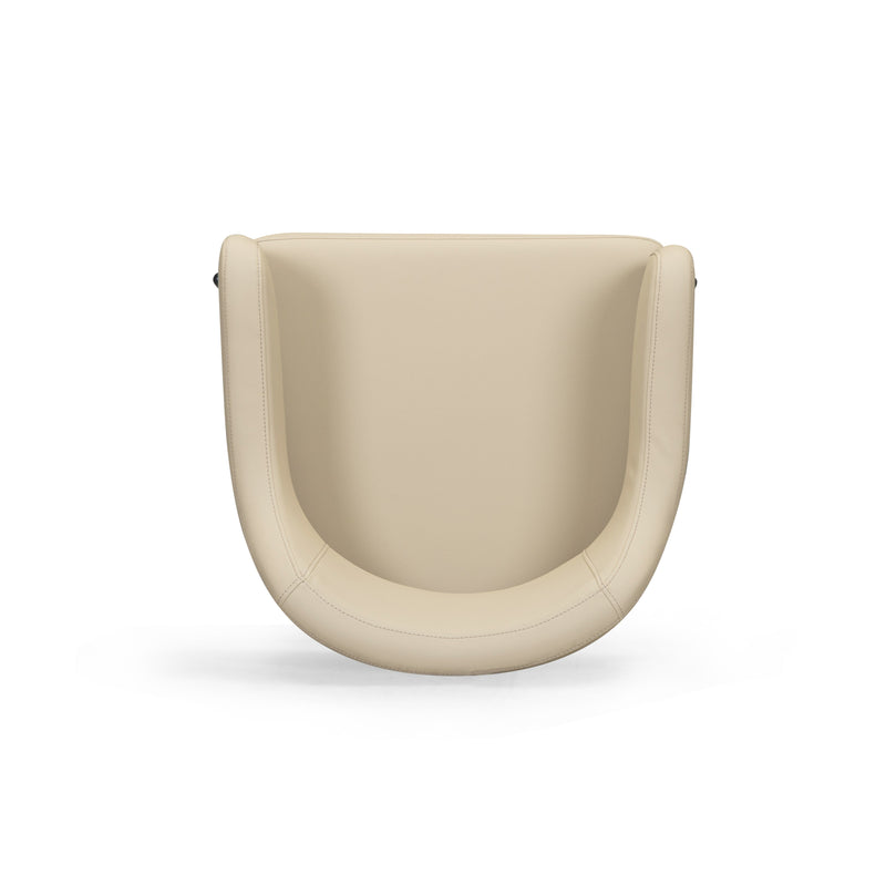 Sezanne Contract-Grade Vegan Leather Dining Chair - Taupe