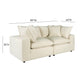 Cali 80" Modular Loveseat - Natural