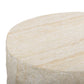 Roxanne Faux Travertine Indoor/Outdoor Concrete Side Table