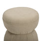 Tomlin Ruched Performance Fabric Game Ottoman - Tan
