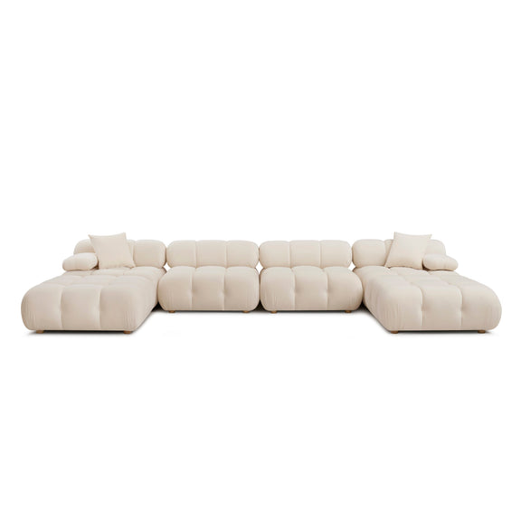 Calliope 6-piece Performance Modular U-Sectional - Off-White