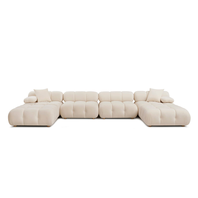 Calliope 6-piece Performance Modular U-Sectional - Off-White