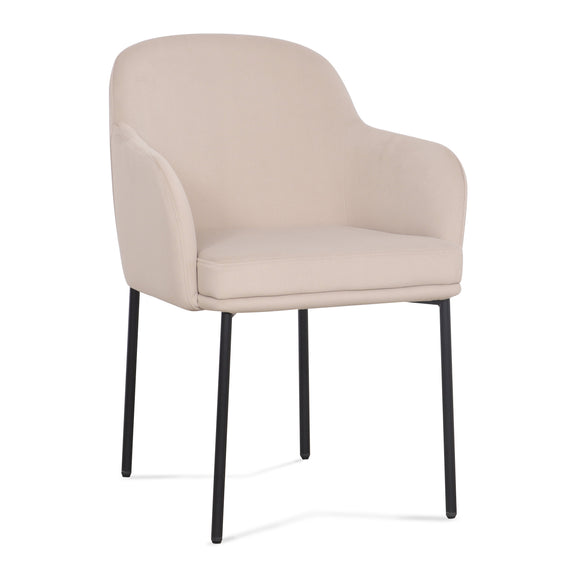 Sydney Performance Velvet Armchair - Set of 2 - Taupe