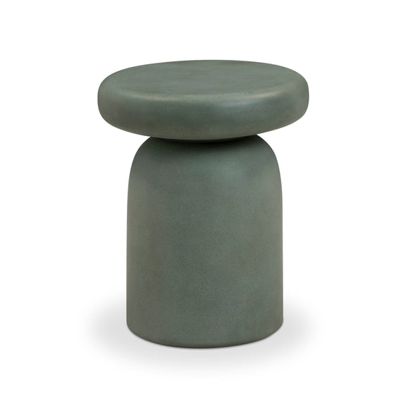 Lydia Concrete Indoor/Outdoor Side Table - Green