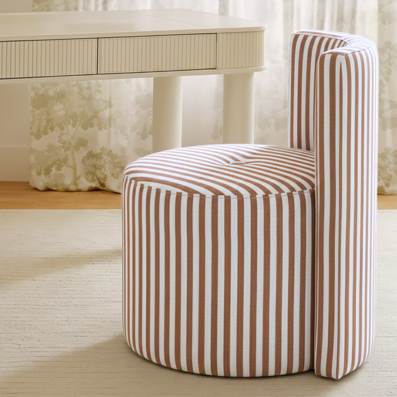 Alyssa Rolling Desk Chair - Brown
