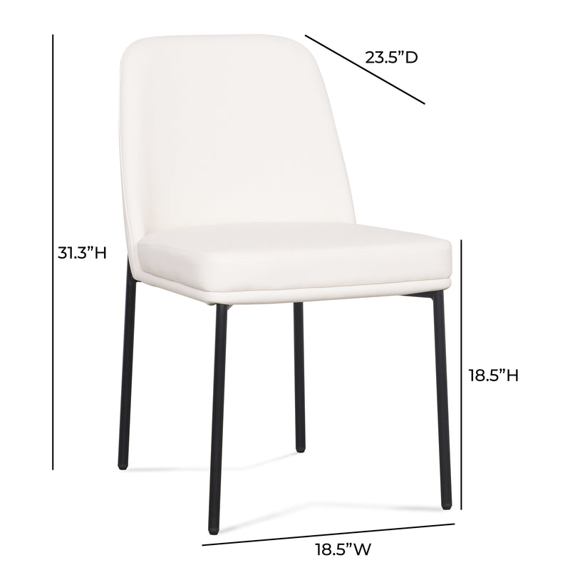 Sydney Performance Vegan Leather Dining Chair - Set of 2 - Cream