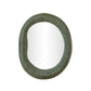 Orpheus 22"X28" Ribbed Forest Green Fiberglass Thick Wall Mirror