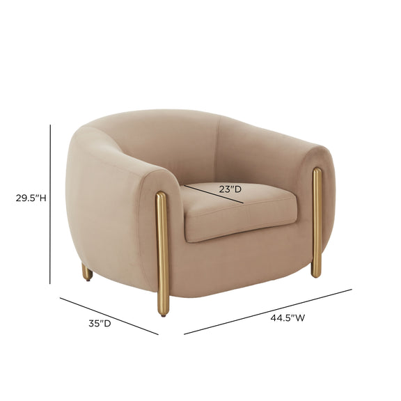 Lina Accent Chair by Inspire Me! Home Decor - Cafe Au Lait