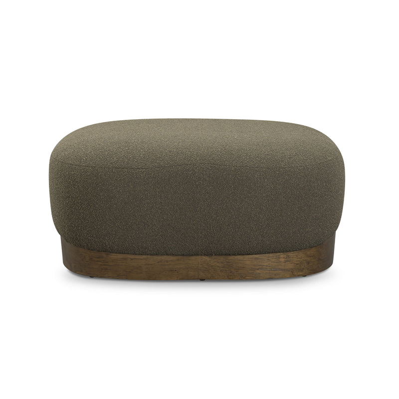 Domina Boucle Ottoman - Kale Green