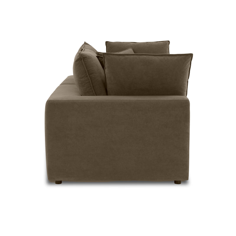 Cali 80" Modular Loveseat - Chocolate Brown