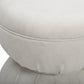 Tomlin Ruched Performance Fabric Game Ottoman - Cream