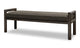 Dorsey Boucle Upholstered Wooden Bench in Basalt Grey and Pumpernickel