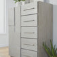 Destination Five Drawer One Door Sweater Chest in Cotton Grey (2024)