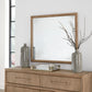 Dorsey Solid Wood and Glass Mirror in Granola