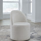 Zinnia Fully Upholstered Swivel Chair in Dune Chenille