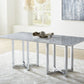 Amalfi Rectangular Carrara Marble Top Dining Table